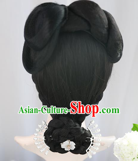 Chinese Song Dynasty Princess Bangs Wigs Best Quality Wigs China Cosplay Wig Chignon Ancient Royal Infanta Wig Sheath
