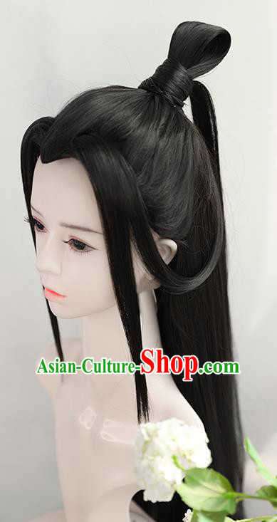 Chinese Cosplay Taoist Nun Wigs Best Quality Wigs China Wig Chignon Ancient Female Swordsman Wig Sheath
