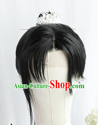 Best Chinese Cosplay Young Hero Wig Sheath China Quality Front Lace Wigs Ancient Swordsman Wig