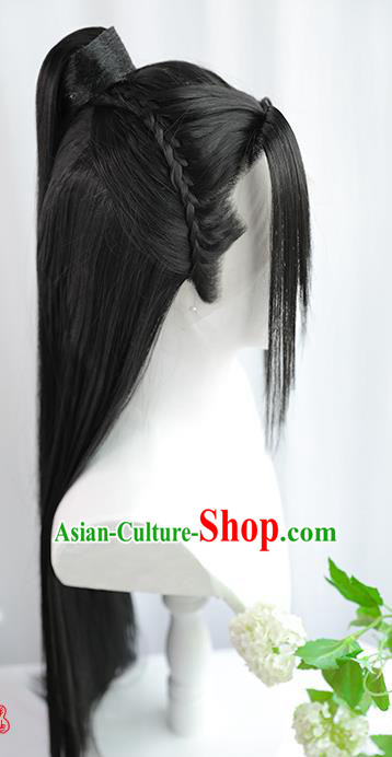 Best Chinese Drama Cosplay Swordsman Wig Sheath China Quality Front Lace Wigs Ancient Ming Dynasty Knight Wig