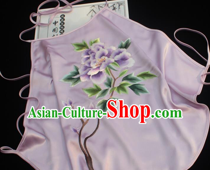 Chinese Suzhou Embroidery Clothing Embroidered Lilac Silk Bellyband Female Sexy Underwear