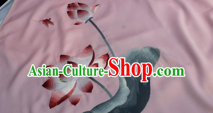 Chinese Suzhou Embroidery Lotus Clothing Pink Silk Bellyband Female Underwear Embroidered Sexy Stomachers