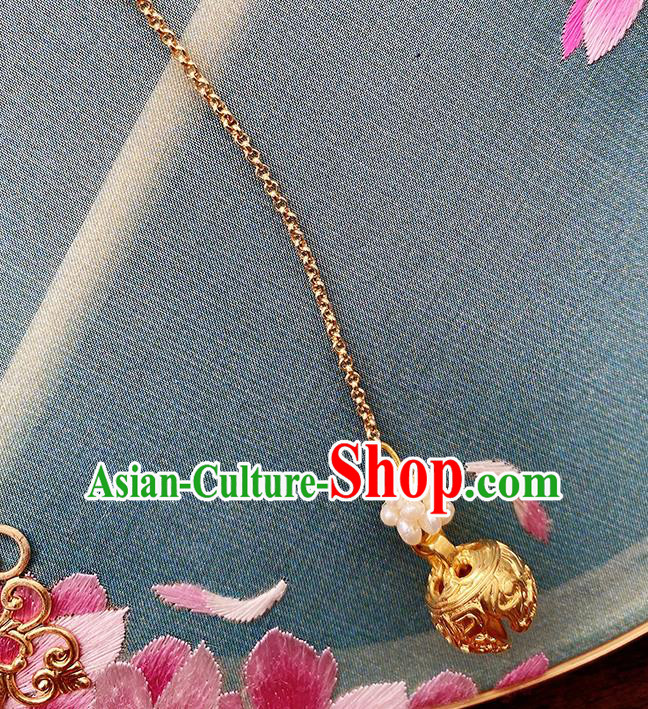 China Traditional Cheongsam Golden Gourd Brooch Classical Pendant Accessories