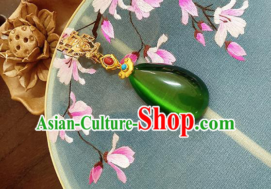 China Classical Pendant Accessories Collar Button Traditional Cheongsam Green Brooch