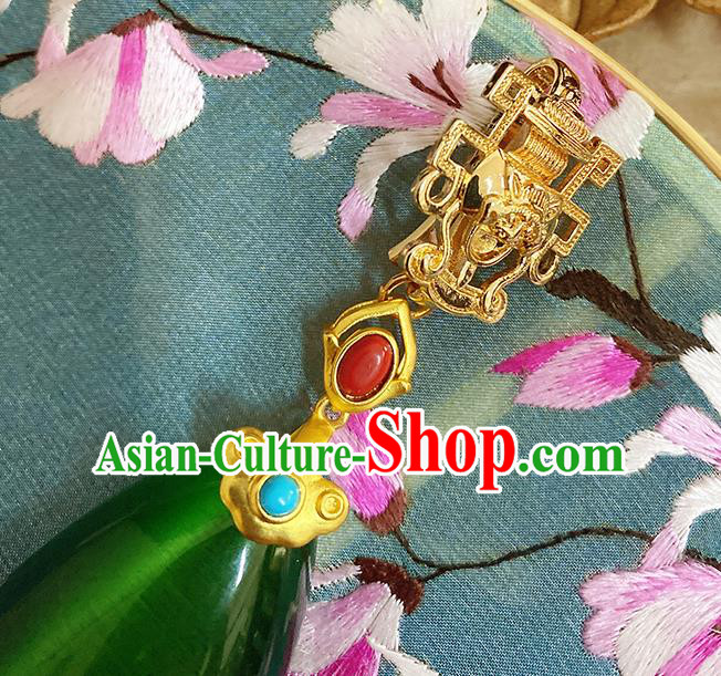 China Classical Pendant Accessories Collar Button Traditional Cheongsam Green Brooch