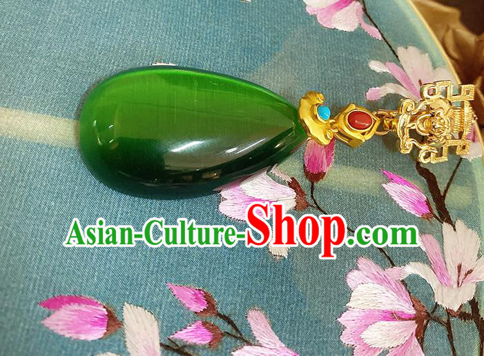 China Classical Pendant Accessories Collar Button Traditional Cheongsam Green Brooch