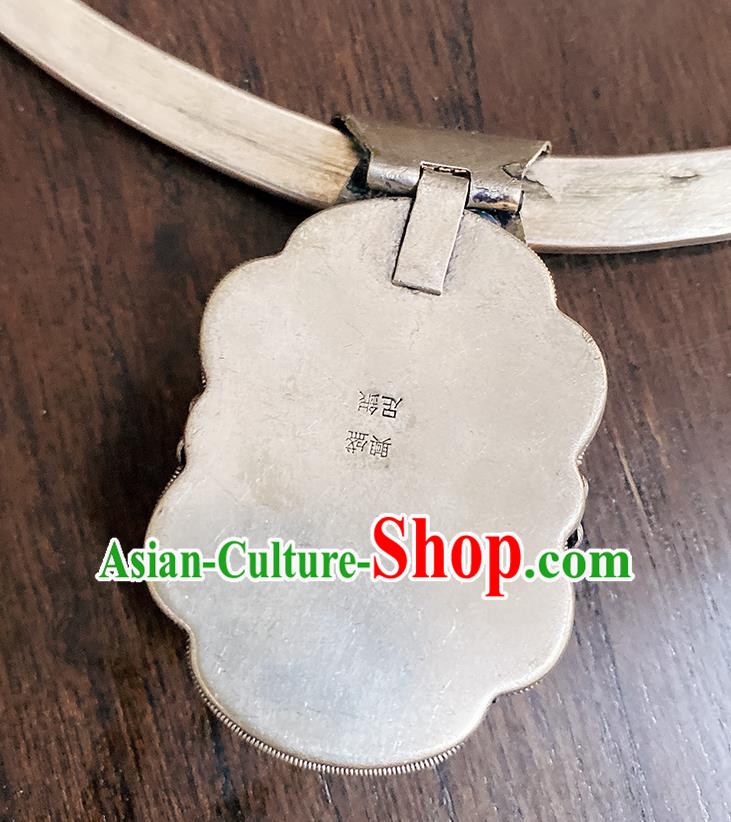 China Traditional Hanfu Silver Necklace Ethnic Princess Jewelry Accessories