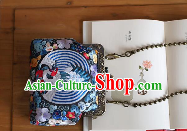 China Traditional Embroidered Bag Suzhou Embroidery Crane Handbag