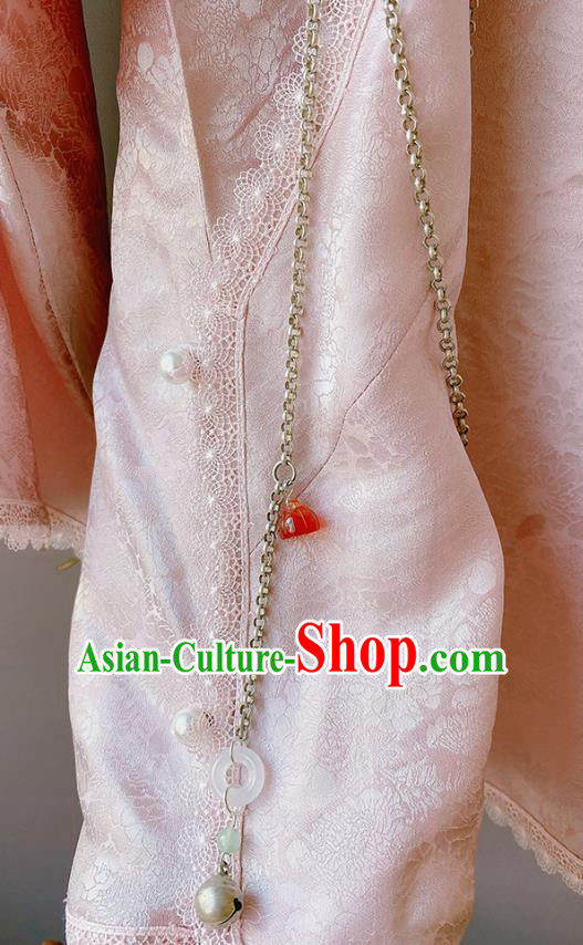 China Classical Cheongsam Carving Gourd Tassel Pendant Traditional Cupronickel Accessories Brooch