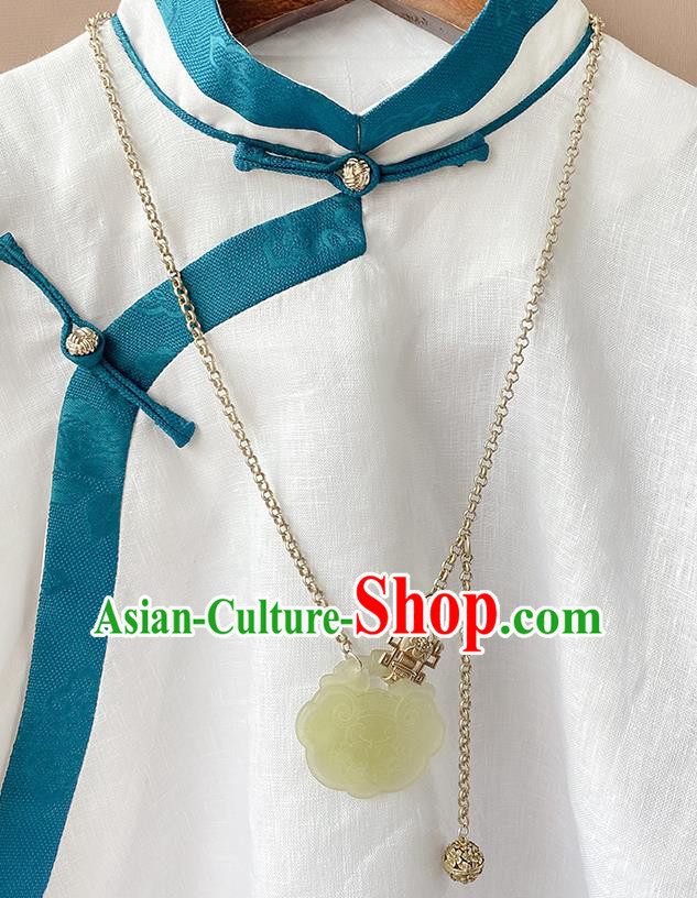 China Handmade Jewelry Accessories Traditional Hanfu Jade Necklace