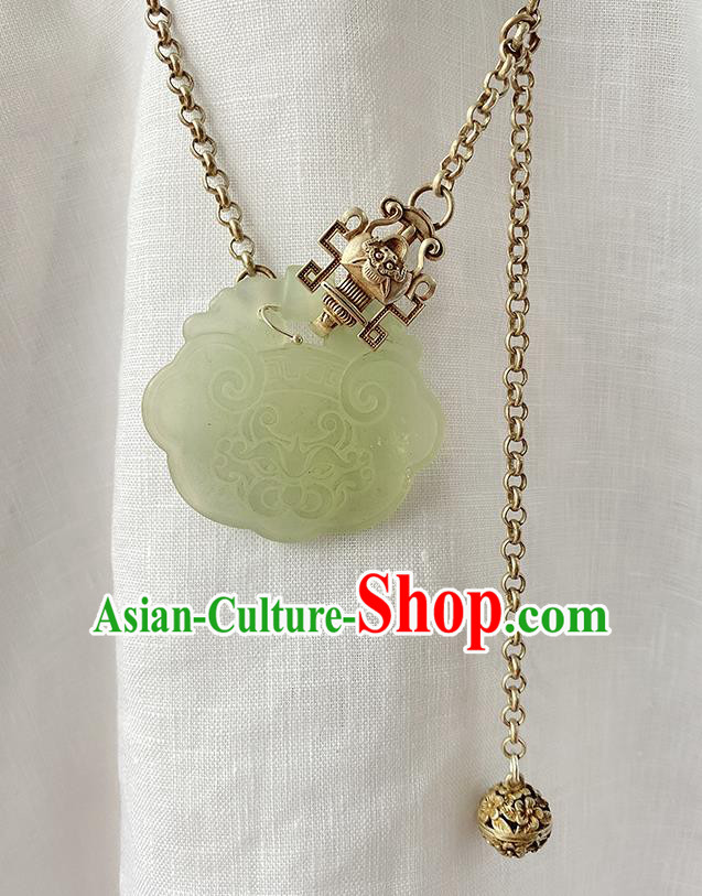 China Handmade Jewelry Accessories Traditional Hanfu Jade Necklace