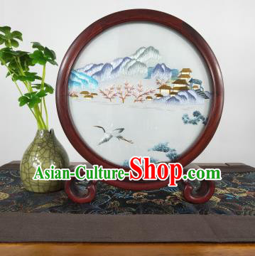 China Suzhou Embroidery Desk Decoration Handmade Exquisite Embroidered Table Screen Traditional Craft