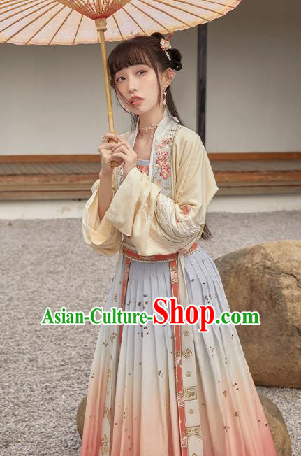 China Traditional Court Infanta Hanfu Clothing Ancient Song Dynasty Princess Embroidered Costumes