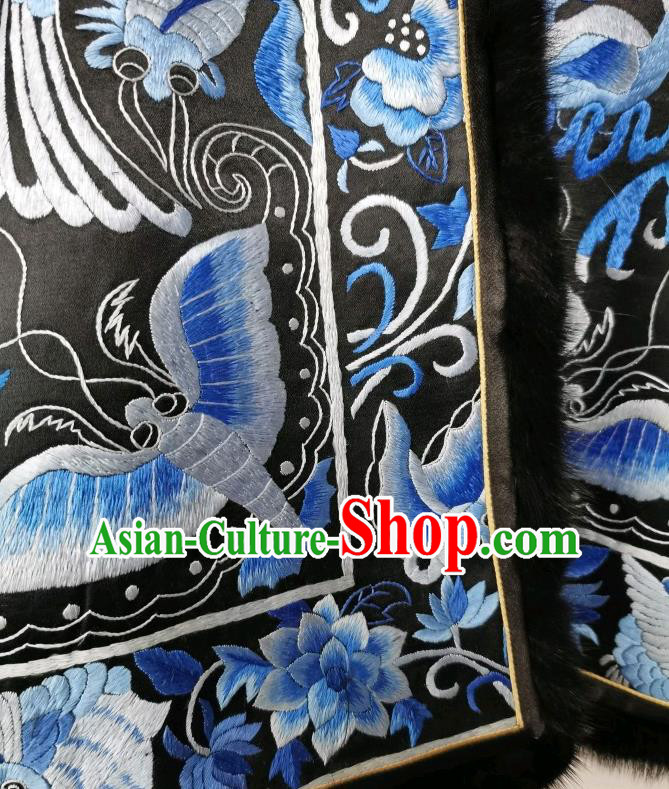 China Tang Suit Cotton Padded Jacket National Winter Coat Traditional Embroidered Costume