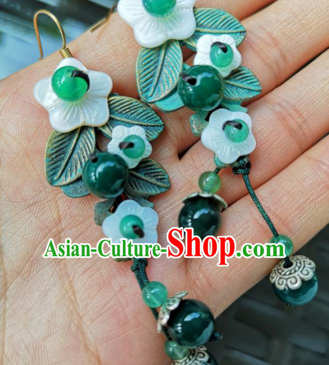 China Handmade Plum Blossom Earrings National Ear Accessories