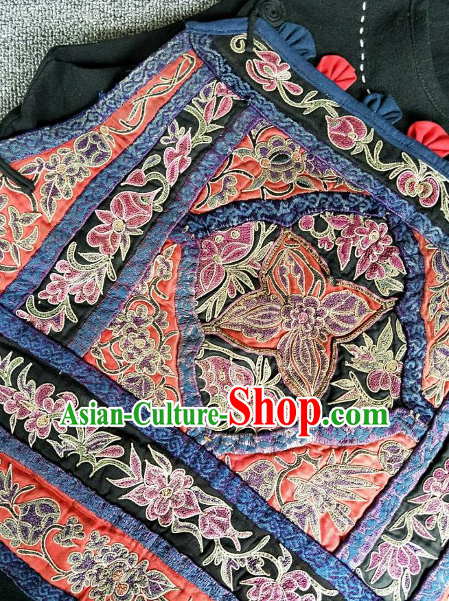 China National Guizhou Ethnic Vest Women Traditional Tang Suit Clothing Embroidered Waistcoat