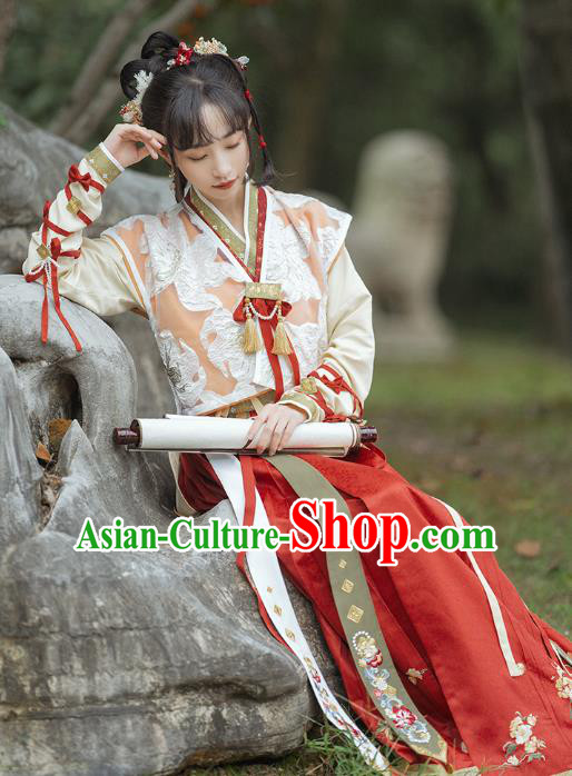Ancient China Village Lady Costumes Traditional Song Dynasty Country Female Apparels for Women