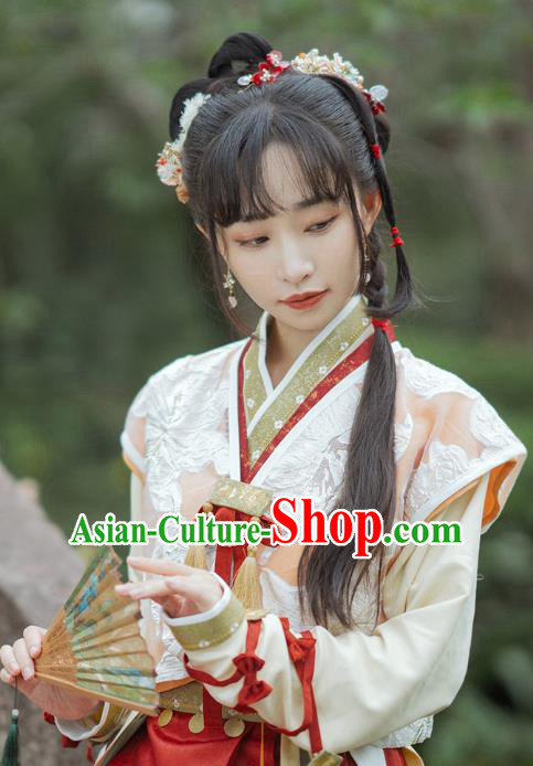 Ancient China Village Lady Costumes Traditional Song Dynasty Country Female Apparels for Women