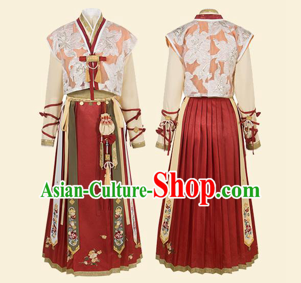Ancient China Village Lady Costumes Traditional Song Dynasty Country Female Apparels for Women