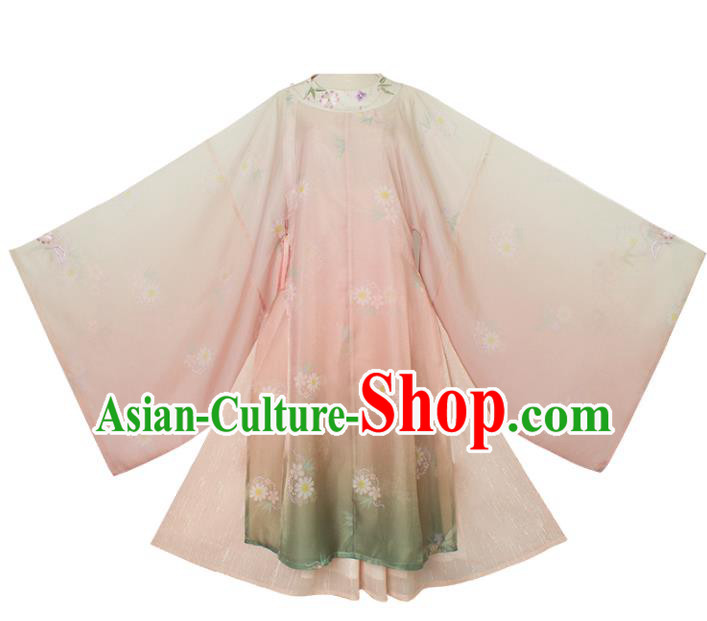 China Song Dynasty Round Collar Robe Traditional Hanfu Dress Ancient Chinese Female Swordsman Costume