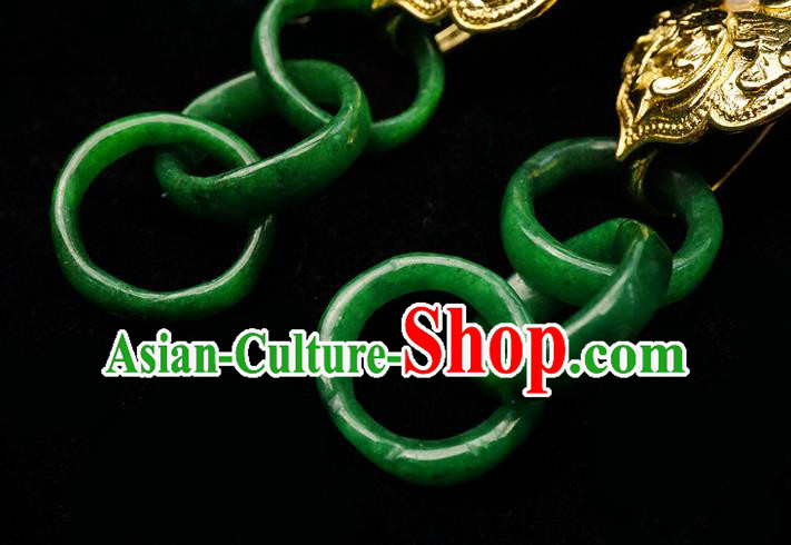 Top Grade Chinese Classical Pearl Earrings Traditional Cheongsam Accessories Handmade Jade Ear Jewelry