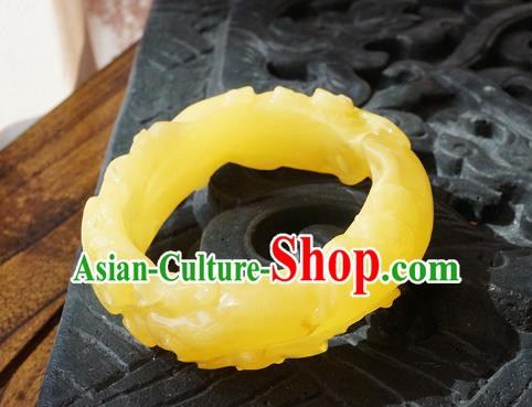 Chinese Traditional Carving Beeswax Bangle Accessories Ancient Princess Bracelet Jewelry