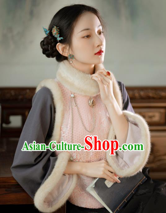 Chinese Tang Suit Embroidered Jacket Republic of China Clothing Traditional Upper Outer Garment Coat for Women