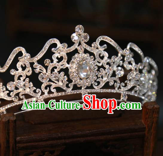 Europe Wedding Zircon Royal Crown Princess Hair Jewelry Handmade Bride Hair Accessories