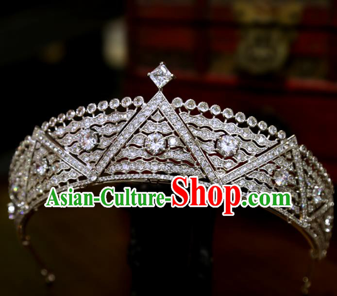 Europe Princess Hair Jewelry Bride Hair Accessories Wedding Zircon Royal Crown