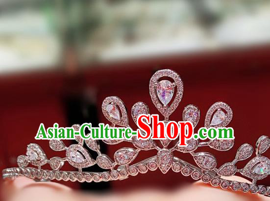 Top Baroque Bride Hair Jewelry Princess Zircon Royal Crown Europe Wedding Headwear