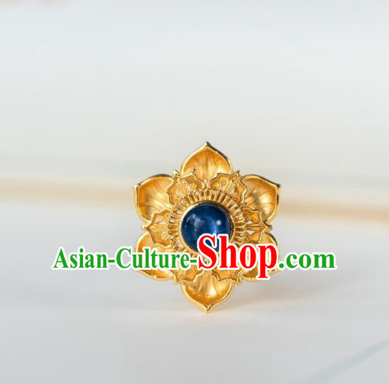 China Ancient Gilding Hairpins Empress Hair Accessories Ming Dynasty Plum Blossom Hair Stick