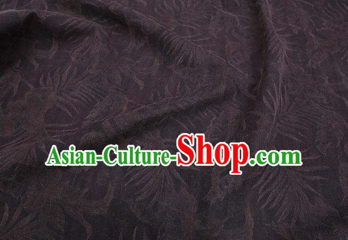 Chinese Classical Pattern Purple Silk Drapery Traditional Cheongsam Fabric Gambiered Guangdong Gauze