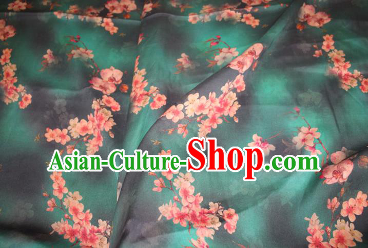Chinese Traditional Cheongsam Gambiered Guangdong Gauze Classical Plum Blossom Pattern Silk Drapery Silk Fabric