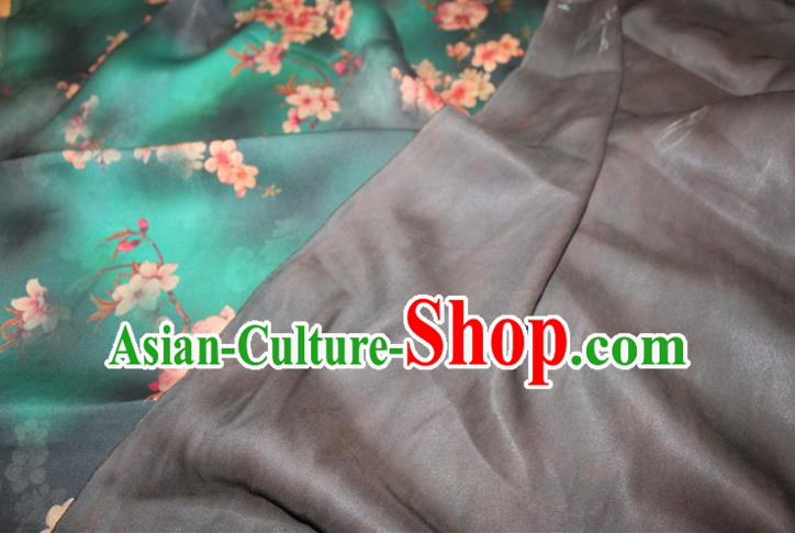 Chinese Traditional Cheongsam Gambiered Guangdong Gauze Classical Plum Blossom Pattern Silk Drapery Silk Fabric