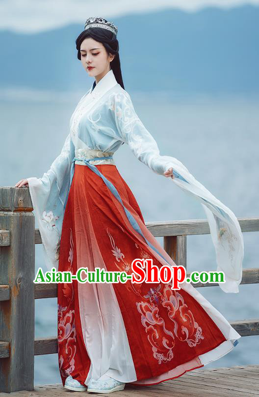 Ancient China Royal Princess Clothing Traditional Hanfu Dress Northern and Southern Dynasties Court Infanta Historical Costumes for Women