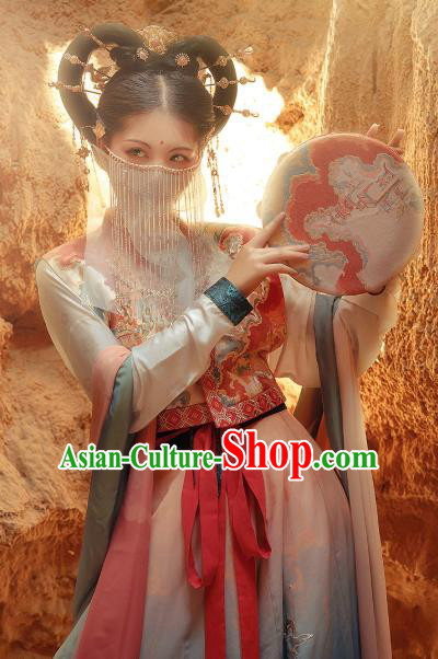 Traditional China Tang Dynasty Palace Lady Dance Hanfu Dress Ancient Court Princess Historical Clothing