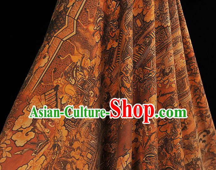 Chinese Classical Pattern Silk Material Traditional Cheongsam Gambiered Guangdong Gauze Fabric