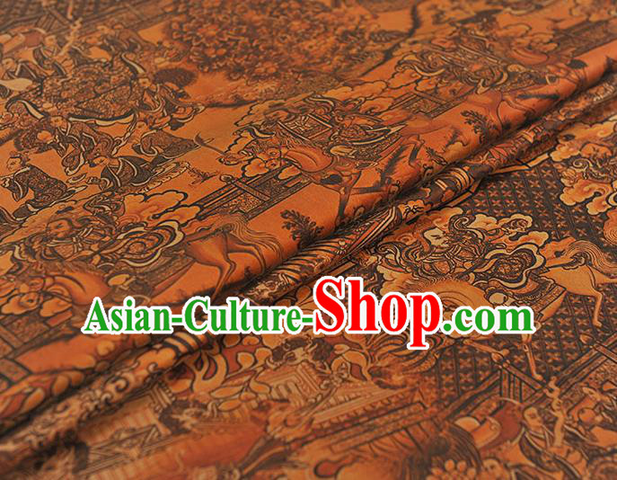 Chinese Classical Pattern Silk Material Traditional Cheongsam Gambiered Guangdong Gauze Fabric