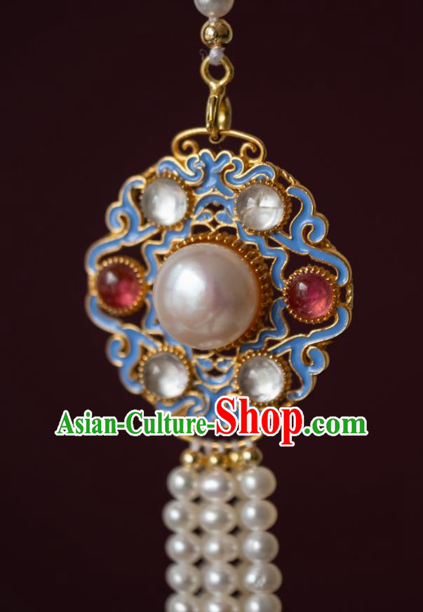 China Qing Dynasty Imperial Concubine Gems Brooch Ancient Court Woman Jewelry Accessories