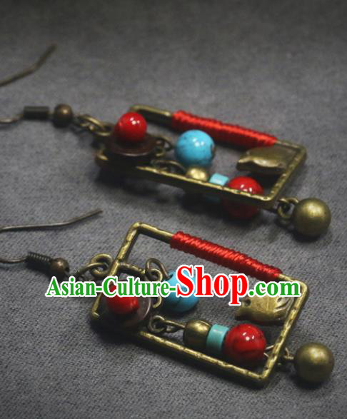 Handmade Chinese National Ear Accessories Traditional Earrings