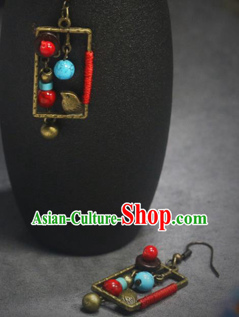 Handmade Chinese National Ear Accessories Traditional Earrings