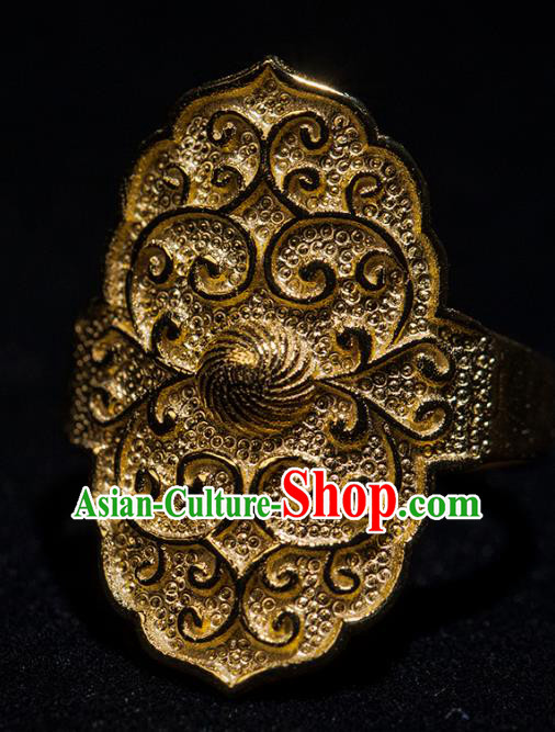 China Song Dynasty Jewelry Accessories Ancient Empress Golden Ring for Women
