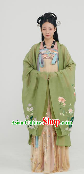 China Traditional Hanfu Dress Ancient Palace Lady Garment Tang Dynasty Royal Princess Historical Clothing