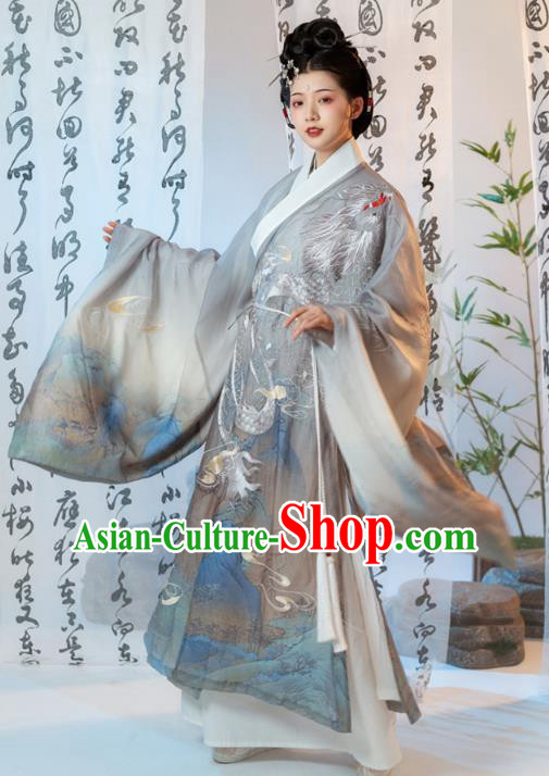 China Ancient Imperial Mistress Embroidered Clothing Ming Dynasty Noble Countess Costumes Traditional Hanfu Dress