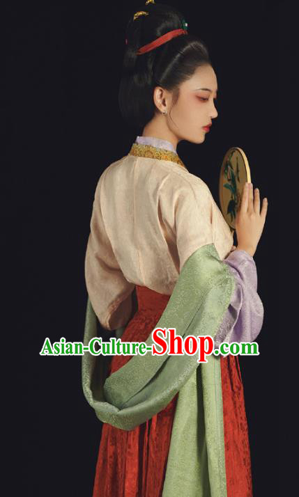 China Ancient Imperial Consort Hanfu Dress Traditional Song Dynasty Noble Countess Historical Clothing Complete Set