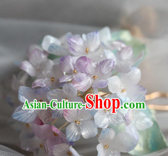 Chinese Traditional Hanfu Flowers Hairpin Hair Accessories Ancient Princess Hydrangea Hair Stick