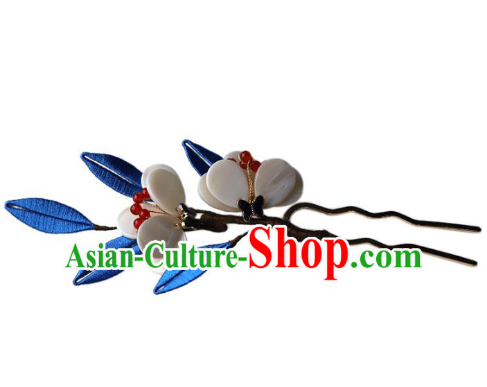 Chinese Traditional Hanfu Flowers Hair Stick Wedding Hair Accessories Ancient Bride Butterfly Hairpin