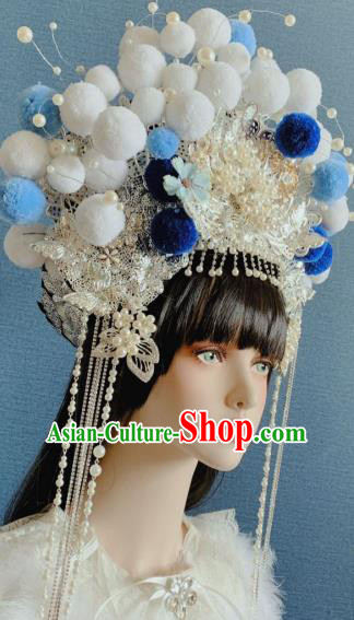 Handmade Chinese Stage Performance Headdress Traditional Wedding Hair Accessories Bride Phoenix Coronet