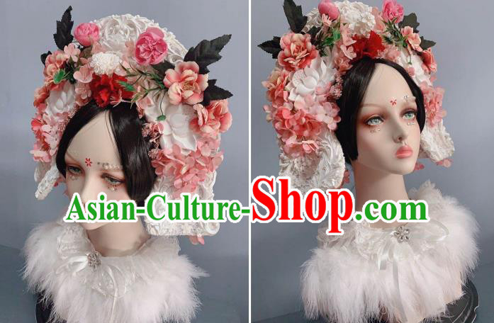 China Ancient Palace Lady Chaplet Traditional Drama Hair Accessories Song Dynasty Imperial Consort Headwear