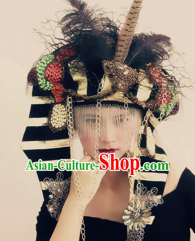 Handmade Stage Show Egypt Chief Headdress Halloween Cosplay Hair Accessories Queen Royal Crown
